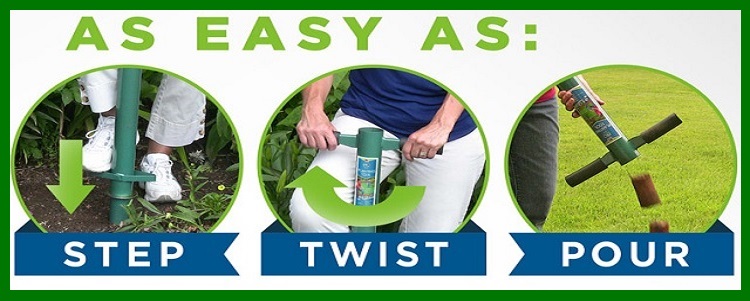 Using ProPlugger is simple: step, twist, and pour.